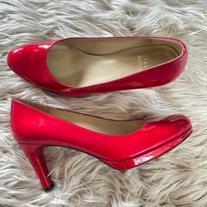 Stuart weitzman red patent leather heels size 7